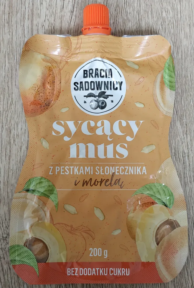 sycący mus z pestkami słonecznika i morlą