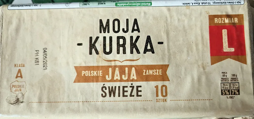 Jaja świeże rozmiar L