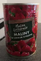 maliny w lekkim syropie