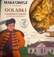 Gołąbki z dodatkiem cielęciny w sosie pieczarkowym