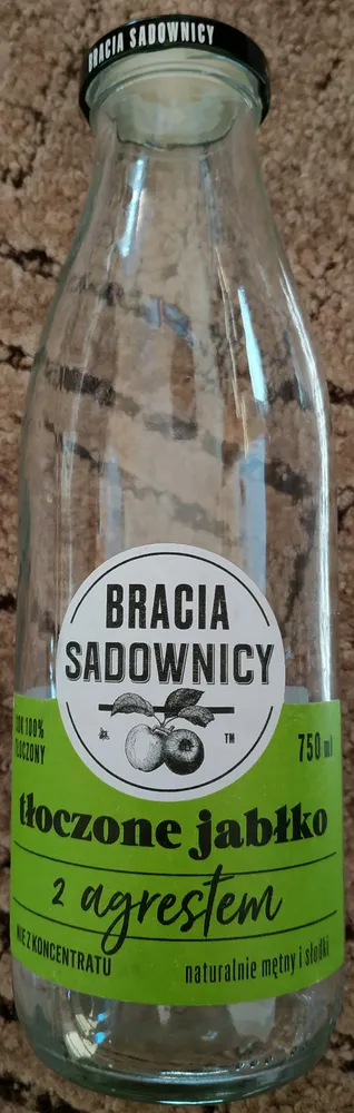 Tłoczone jabłko z agrestem