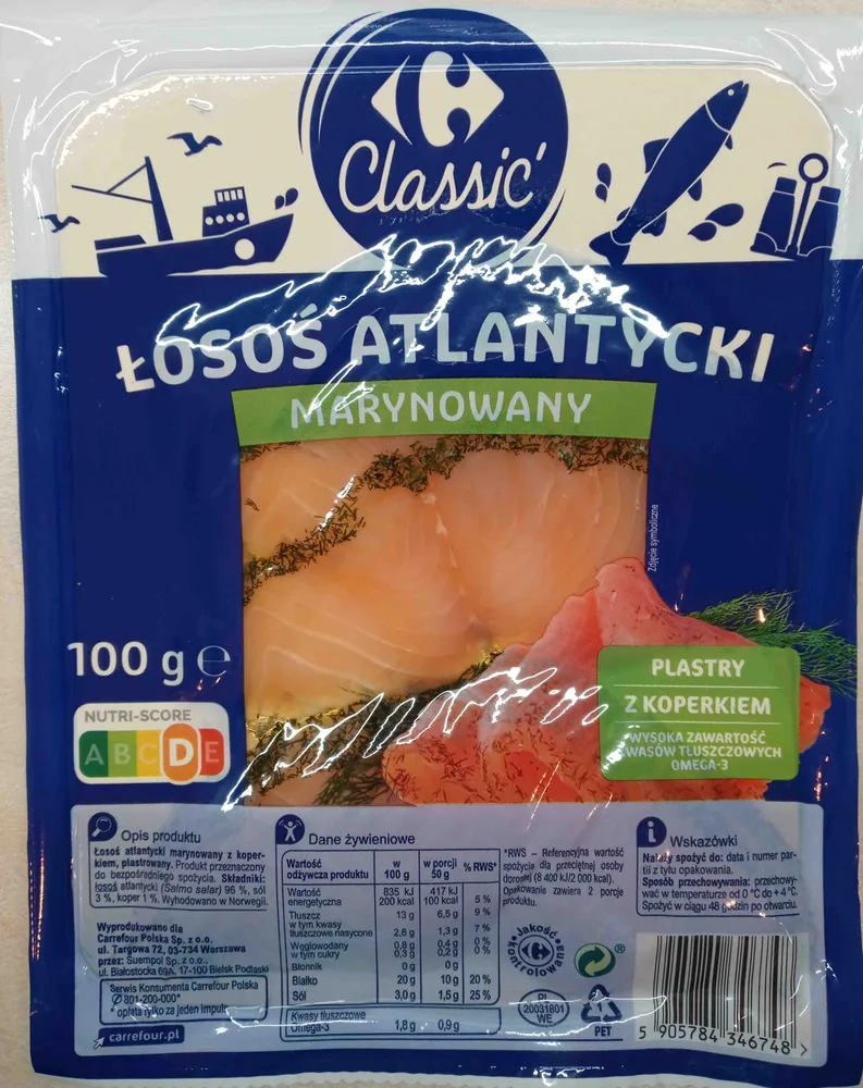Łosoś atlantycki marynowany
