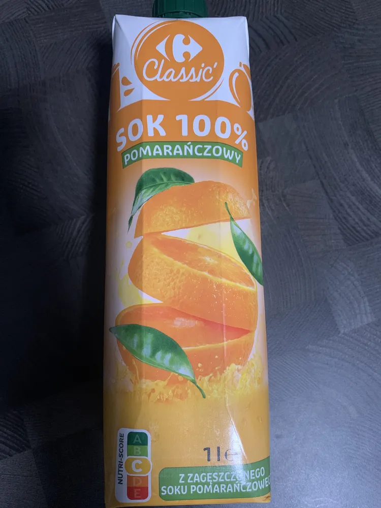 Sok 100% pomarańczowy