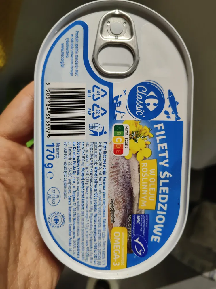 Filety śledziowe w oleju