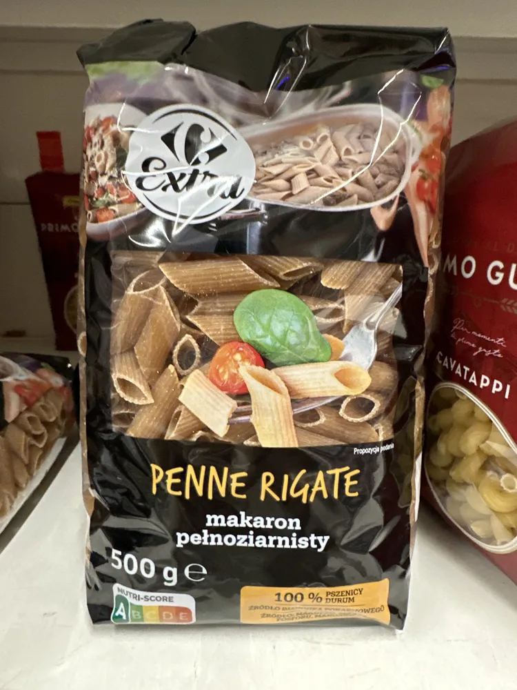 Penne rigate makaron pełnoziarnisty