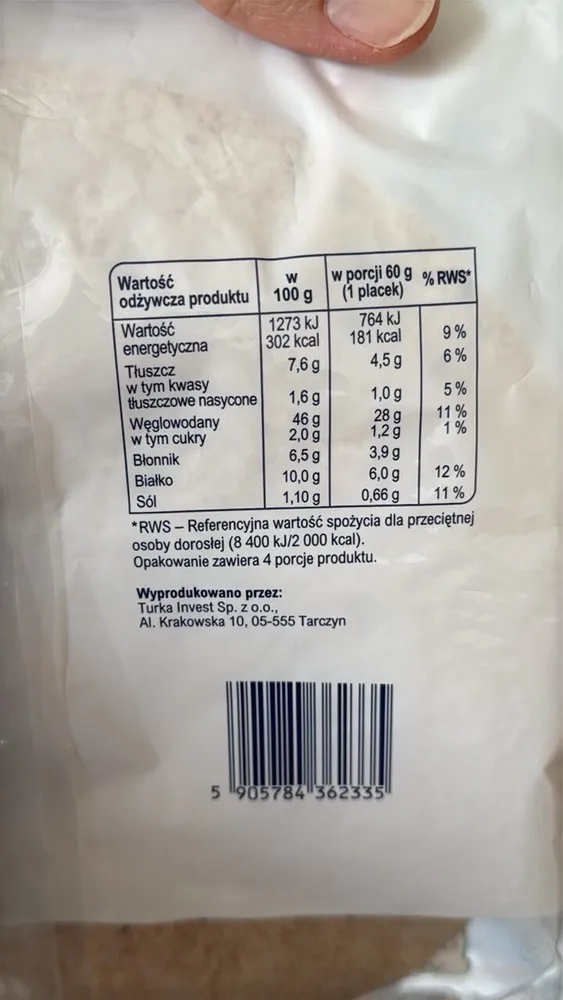 tortilla żytnia