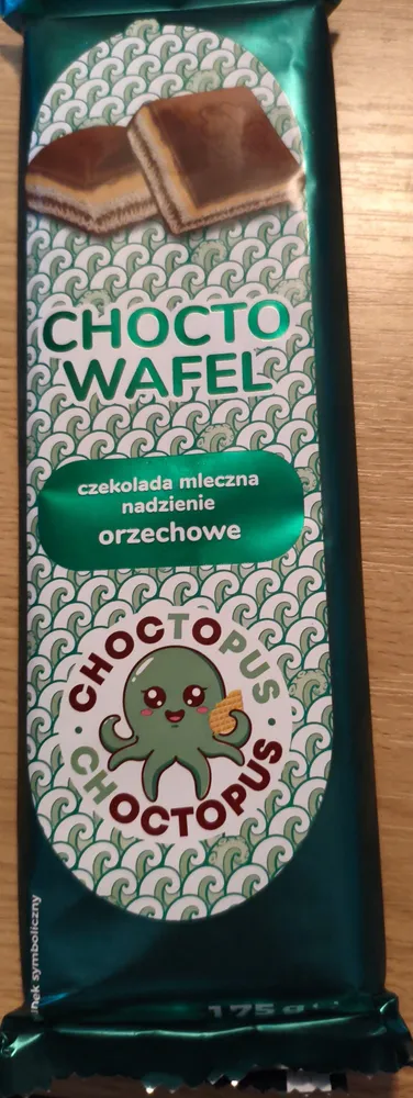 Wafel czekolada mleczna, nadzienie orzechowe