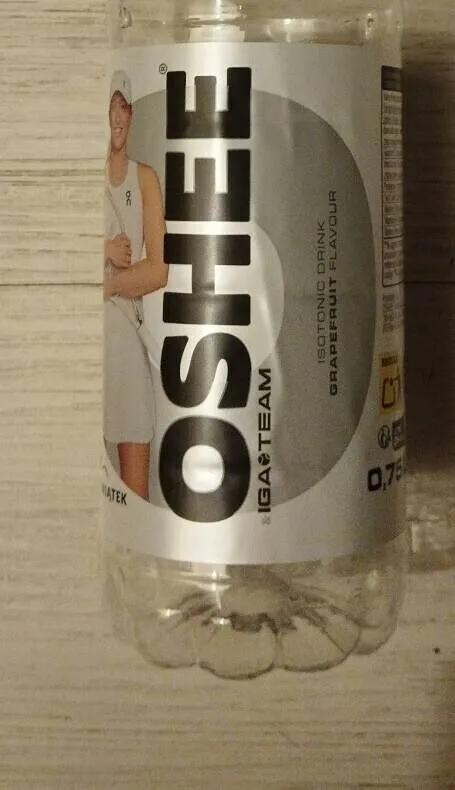 Boisson isotonique non gazeuse saveur pamplemousse et enrichie en vitamines.