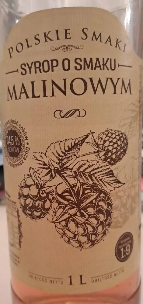 Syrop o smaku malinowym