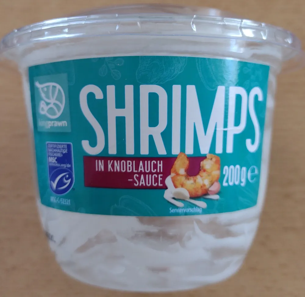 Shrimps in Knoblauchsauce