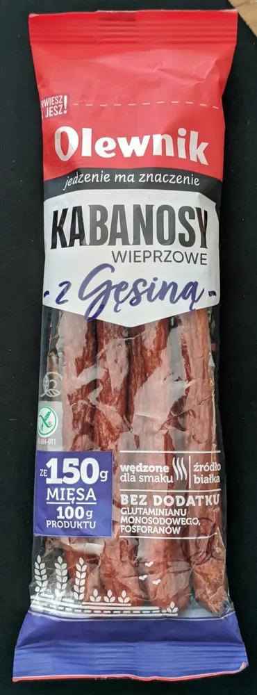 Kabanosy wieprzowe z gęsiną