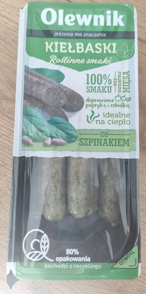 Kiełbaski ze szpinakiem