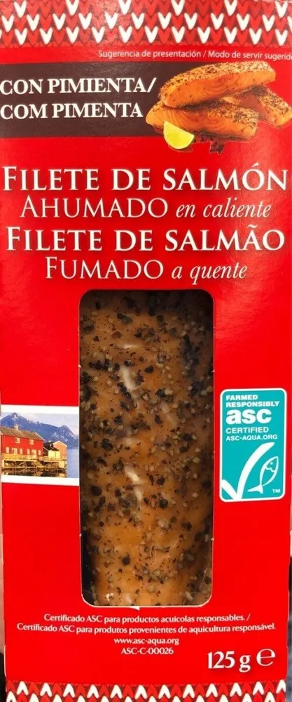 Filetti di Salmone Affumicato a Caldo con Pepe