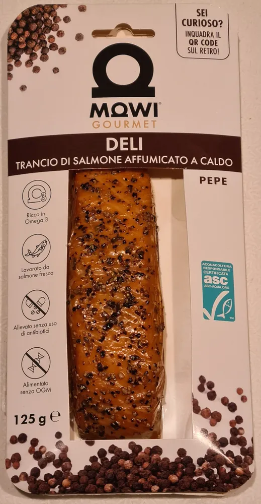Trancio di Salmone Affumicato con Pepe