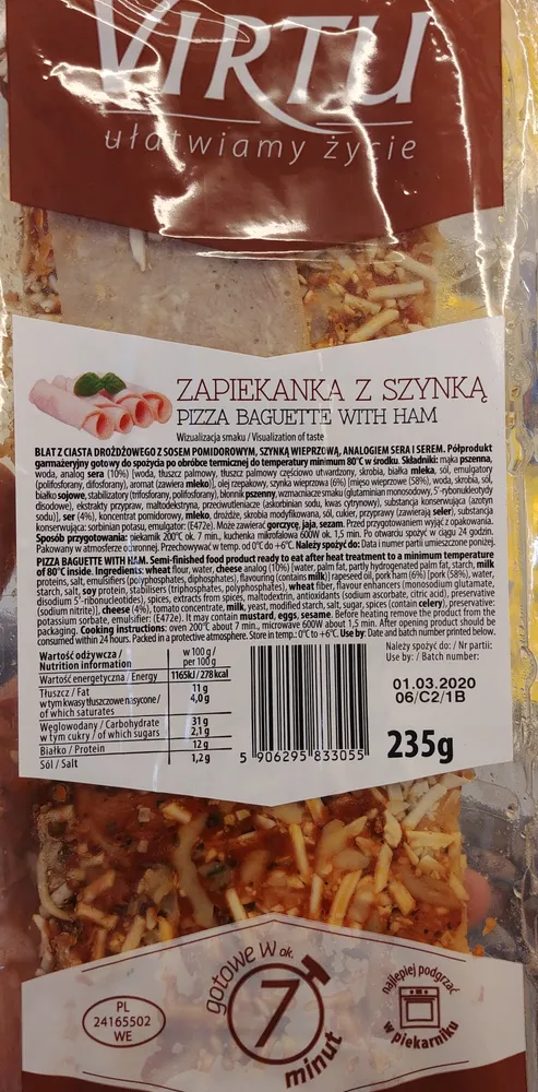 Zapiekanka z szynką