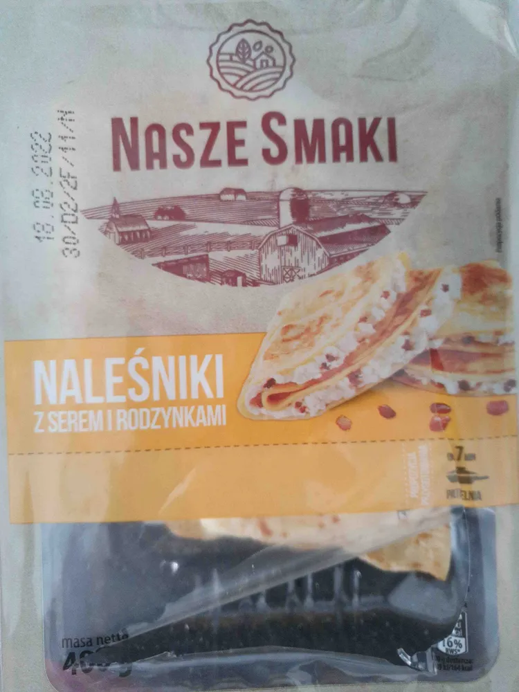 Naleśniki z serem twarogowym i rodzynkami
