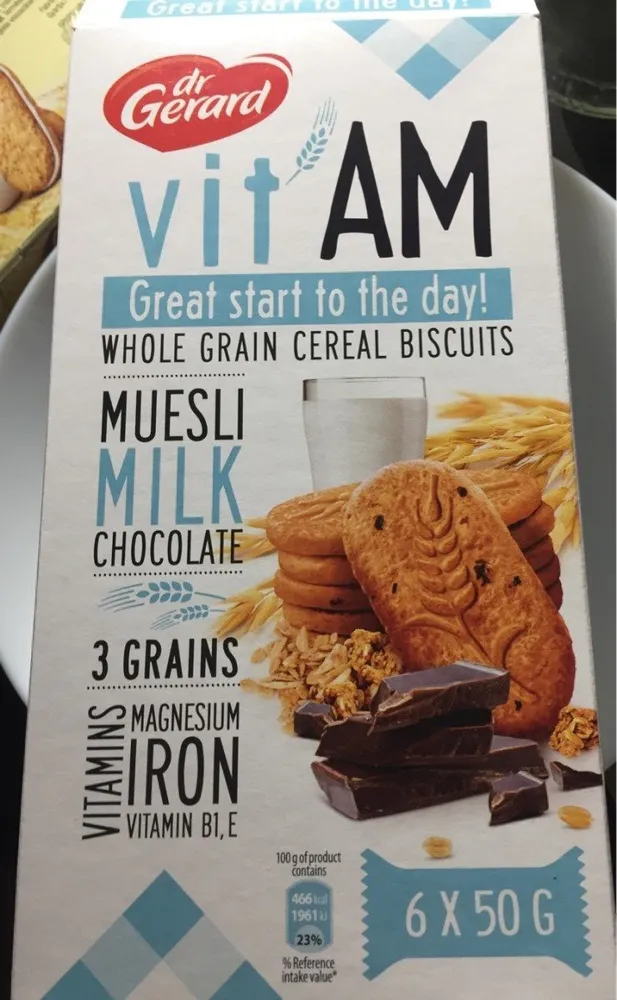 Vit'am milk chocolate cereal buscuits