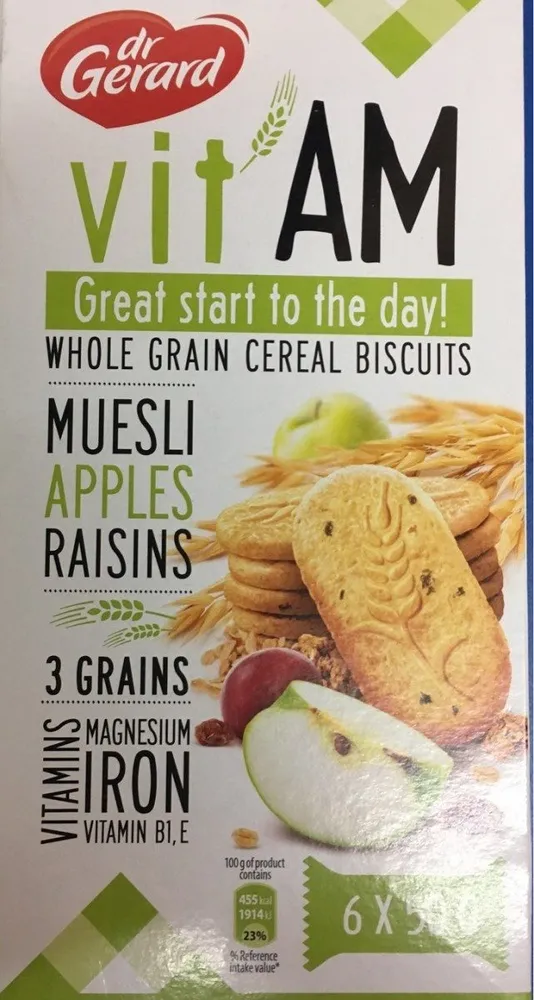Whole grain cereal biscuits