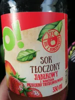 Sok tłoczony jabłkowy z dodatkiem przecieru truskawkowego