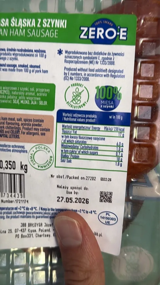 Kiełbasa Śląska z szynki / Ham Sausage