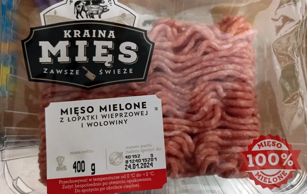 Mięso mielone z łopatki wieprzowej i wołowiny