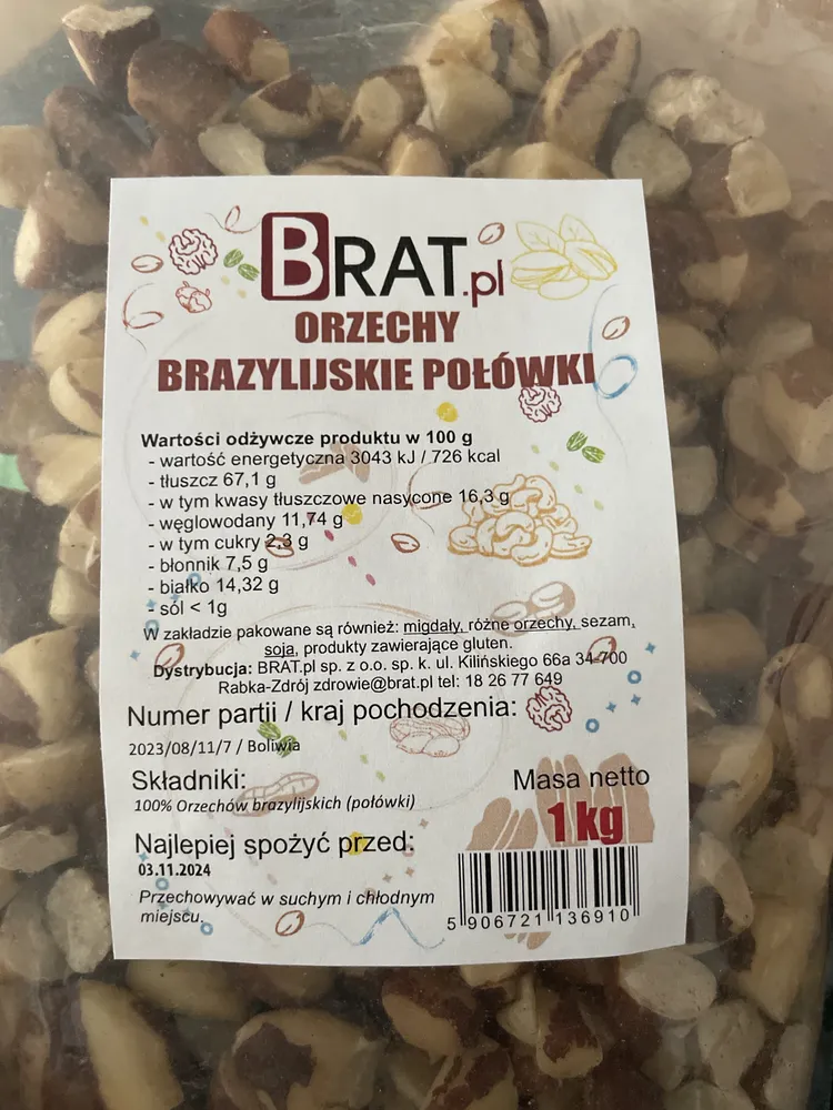 Orzechy brazylijskie połówki