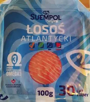 Łosoś atlantycki, wędzony na zimno, plastrowany