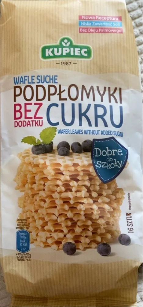 Wafle Suche Podpłomyki Bez Cukru