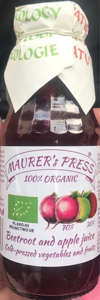 Beetroot and apple juice
