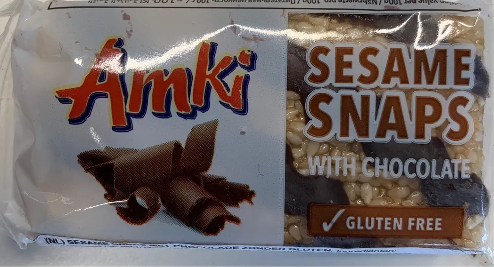 Sesame snaps with chocolate