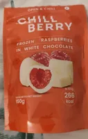 Raspberries in white chocolate