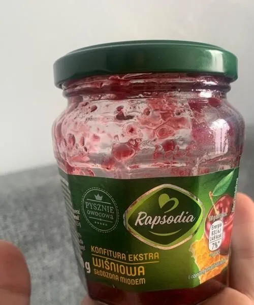 Konfitura ekstra wiśniowa słodzona miodem