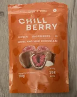 Frozen Raspberries in white and milk chocolate