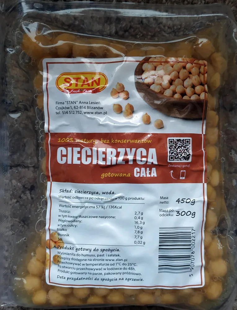 Ciecierzyca gotowana cała