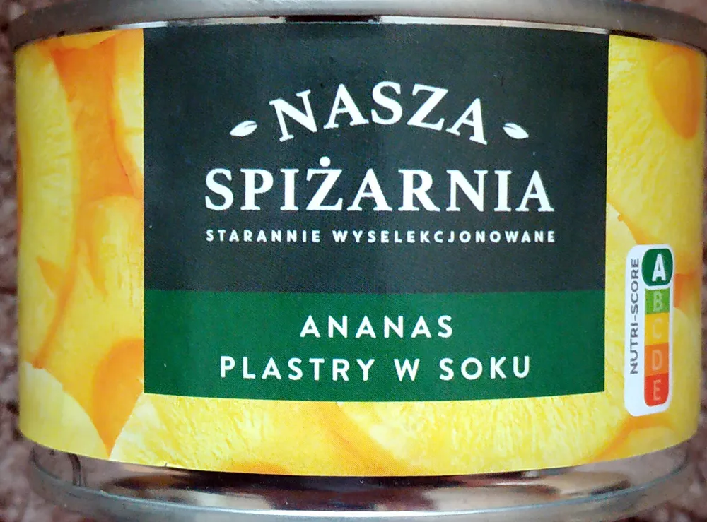 Ananas plastry w soku