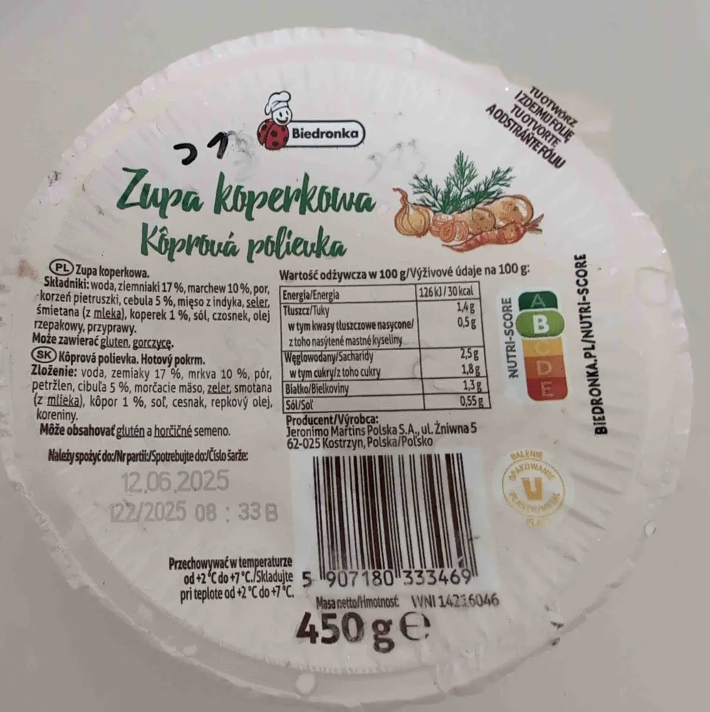 Zupa koperkowa