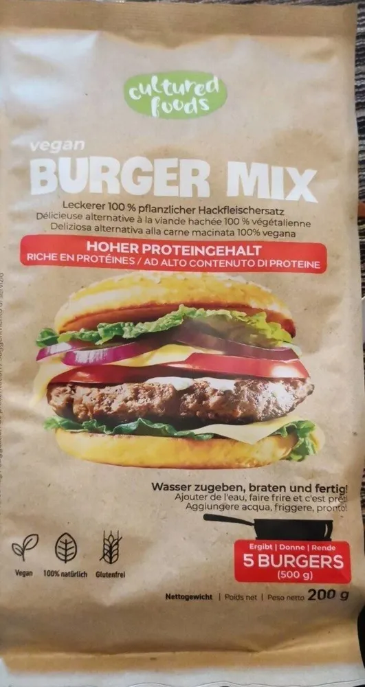 Vegan burger mix