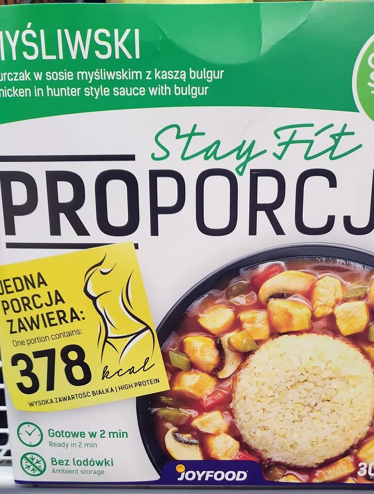 Kurczak w sosie myśliwskim z bulgur