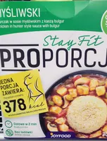 Kurczak w sosie myśliwskim z bulgur