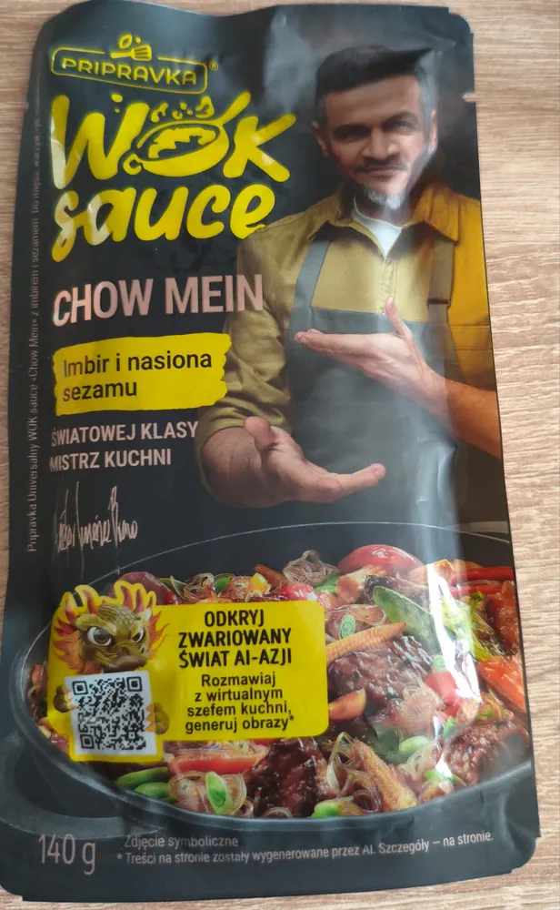 Wok sauce chow mein imbir i nasiona sezamu