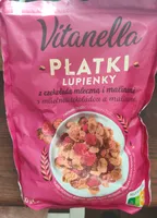 Płatki Lupienky z czekoladą mleczną i malinami