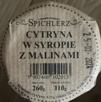 Cytryna w syropie z malinami