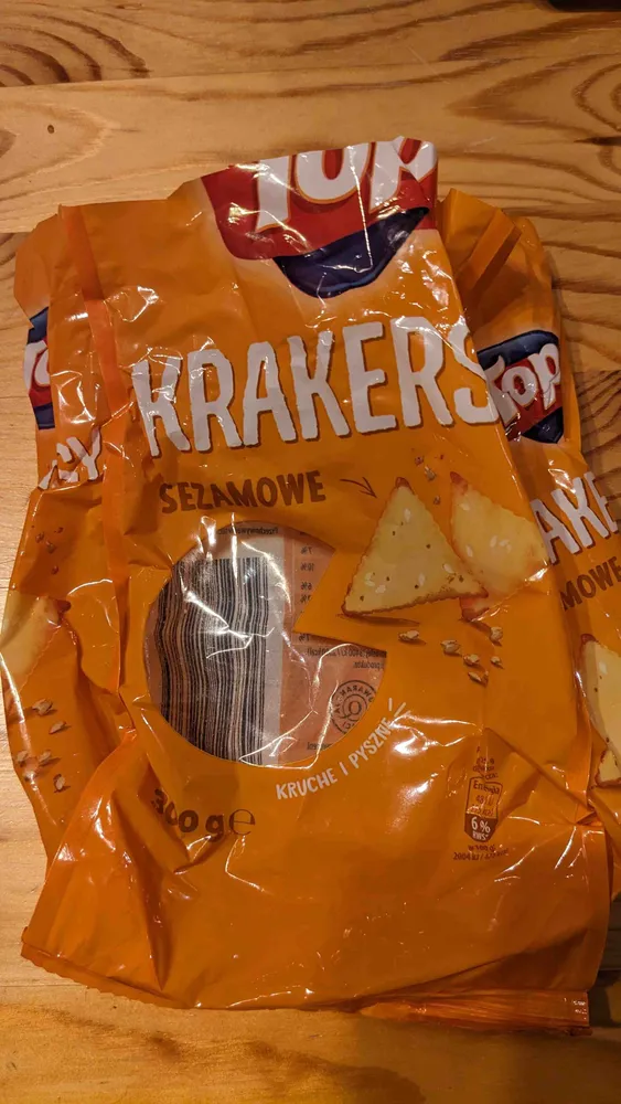 Krakersy sezamowe