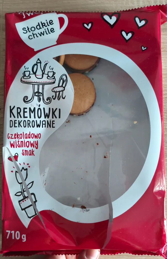 Kremówki dekoracyjne czekoladowo wiśniowy smak