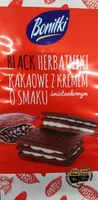 Black herbatniki kakaowe z kremem o smaku śmietankowym