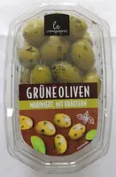 la Campagna Grüne Oliven, mariniert, mit Kräutern