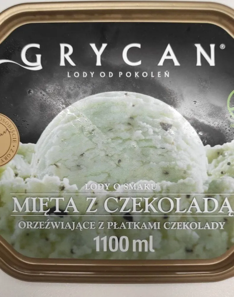 Lody o smaku miętowym