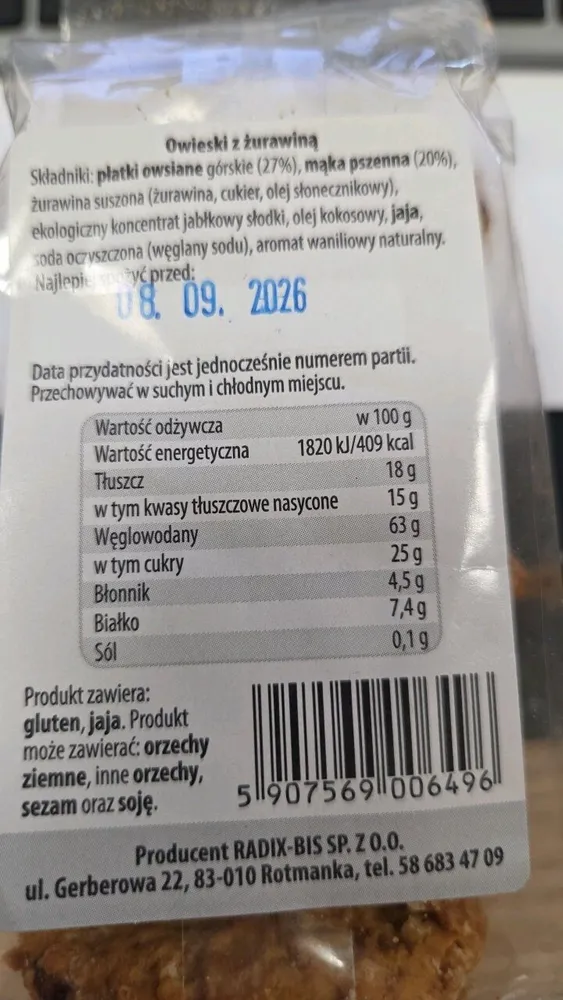 Owieski z żurawiną