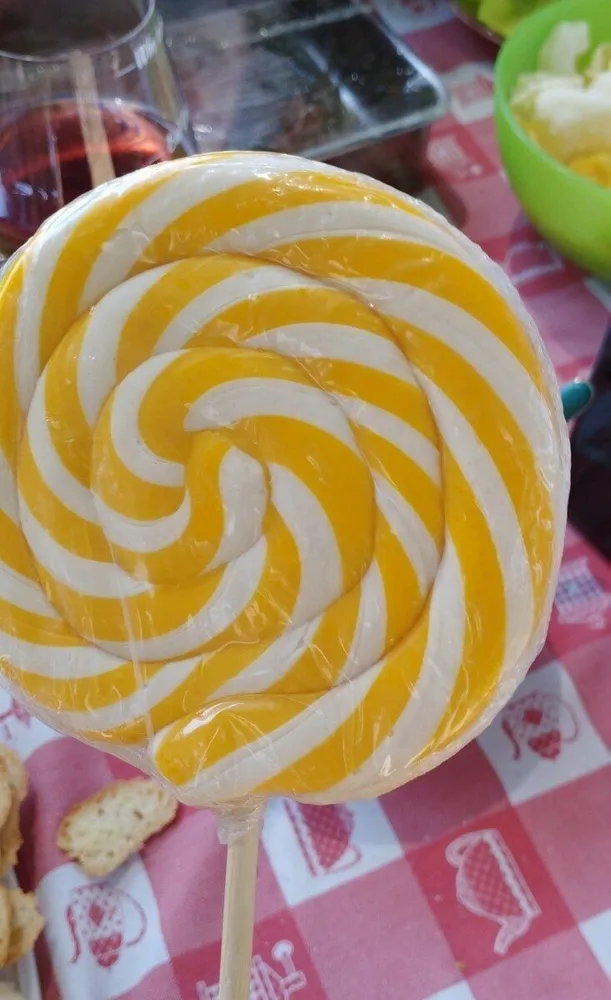 Tondo 200g - GIALLO Lecca lecca gusto di limone