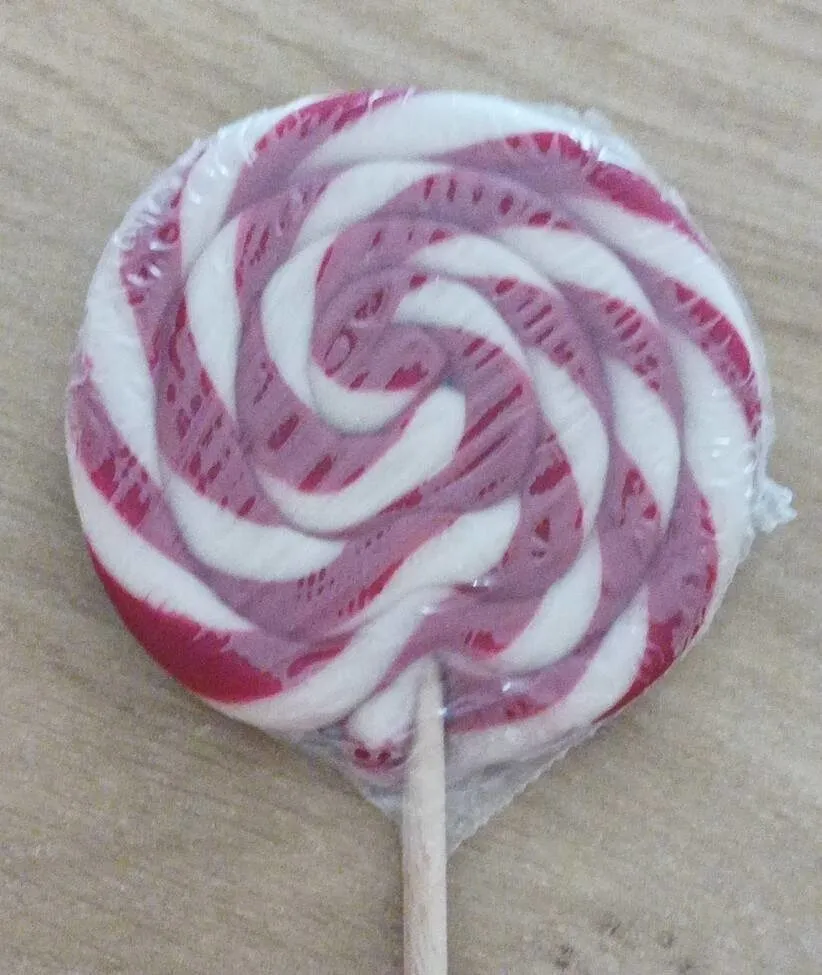 Sucette ronde goût framboise 80g